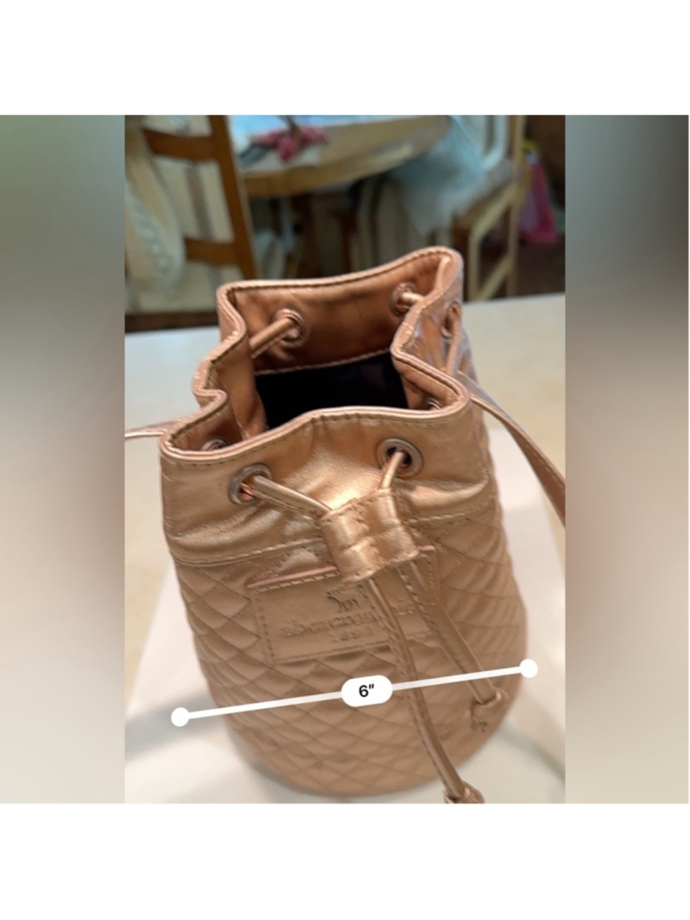 Abercrombie and Fitch Bronze Quilted Mini Bag - Picture 10 of 10